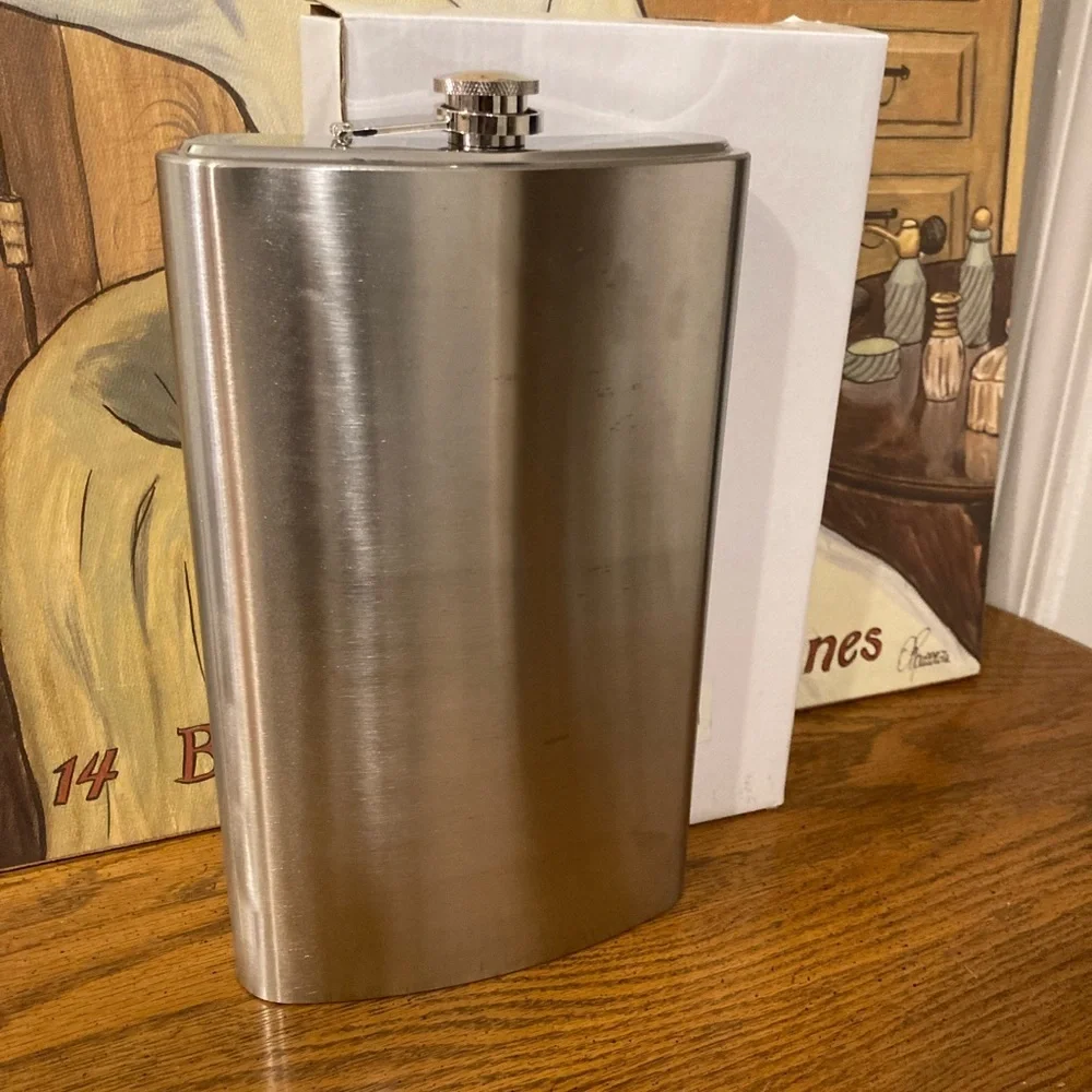 Flask Stainless Steel Oversized 64 oz NIB - Picture 1 of 5